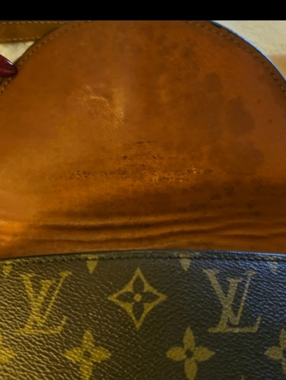 Louis Vuitton Chantilly Mini Crossbody Saddle Bag Brown Monogram Coated Canvas